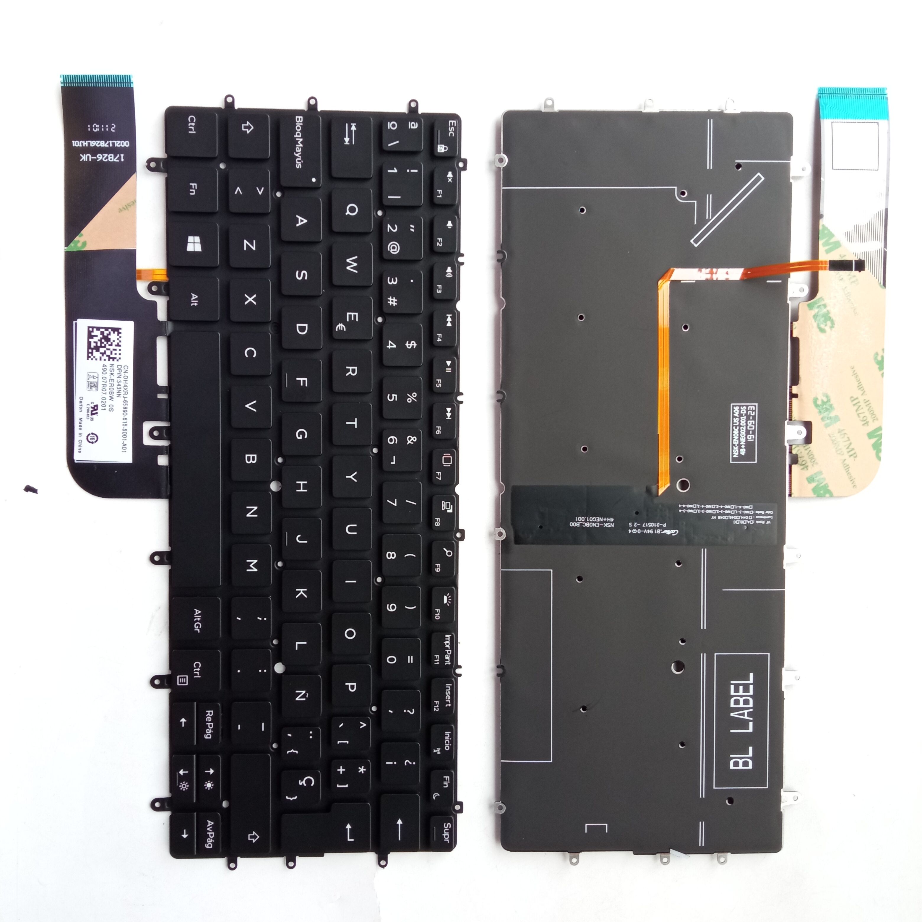 Picture of New Replacement Laptop Keyboard For DELL 9370/XPS13 9370 BLACK Backlit (OEM) SP Layout